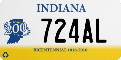 IN license plate 724AL