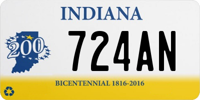 IN license plate 724AN