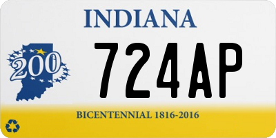 IN license plate 724AP