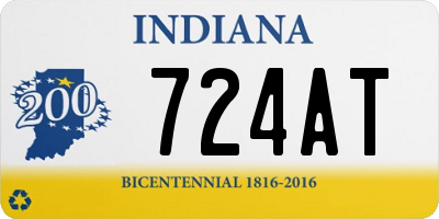 IN license plate 724AT