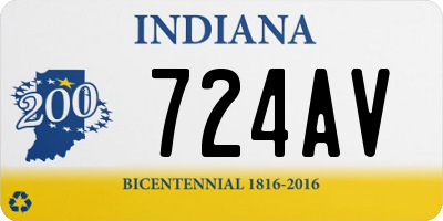 IN license plate 724AV