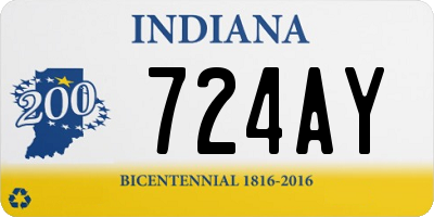 IN license plate 724AY