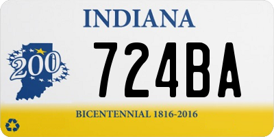 IN license plate 724BA