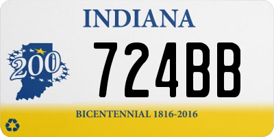 IN license plate 724BB