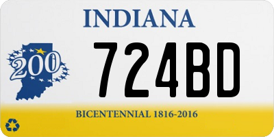 IN license plate 724BD