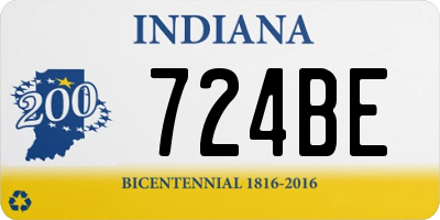 IN license plate 724BE