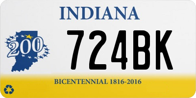 IN license plate 724BK