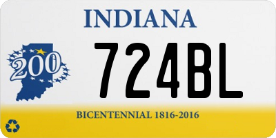 IN license plate 724BL