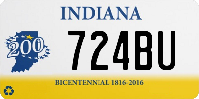 IN license plate 724BU