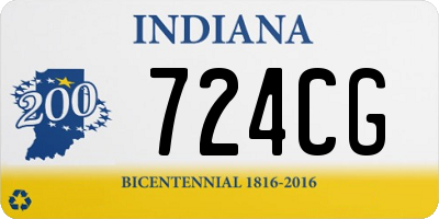 IN license plate 724CG