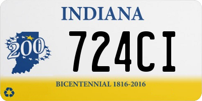 IN license plate 724CI