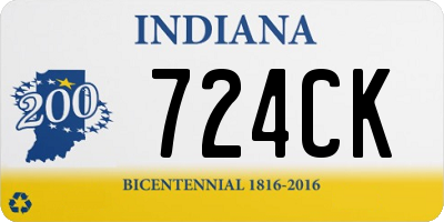 IN license plate 724CK