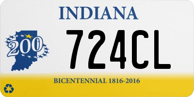 IN license plate 724CL