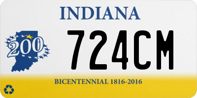 IN license plate 724CM