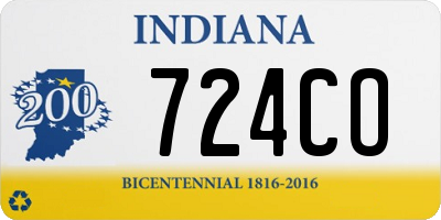 IN license plate 724CO