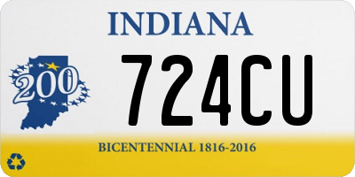 IN license plate 724CU