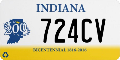 IN license plate 724CV