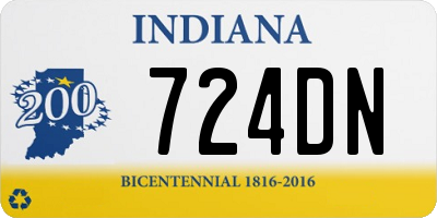 IN license plate 724DN