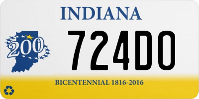 IN license plate 724DO