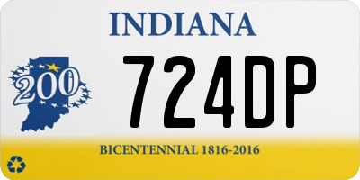 IN license plate 724DP