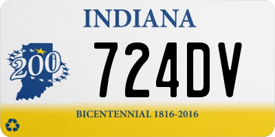 IN license plate 724DV