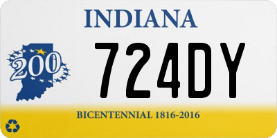 IN license plate 724DY