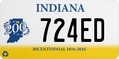 IN license plate 724ED