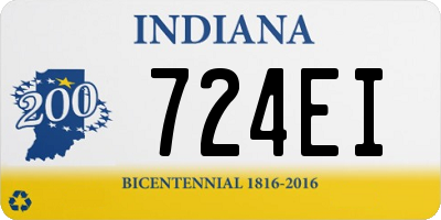 IN license plate 724EI