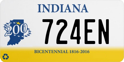 IN license plate 724EN