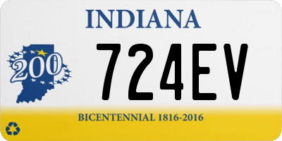 IN license plate 724EV