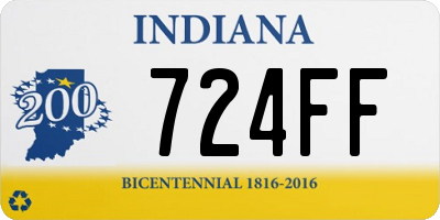 IN license plate 724FF