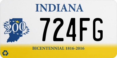 IN license plate 724FG