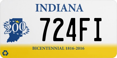 IN license plate 724FI