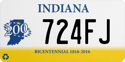 IN license plate 724FJ