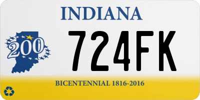 IN license plate 724FK