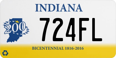 IN license plate 724FL
