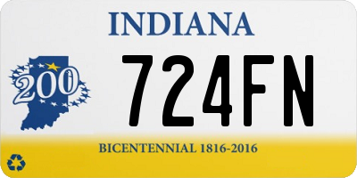 IN license plate 724FN