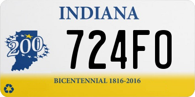 IN license plate 724FO