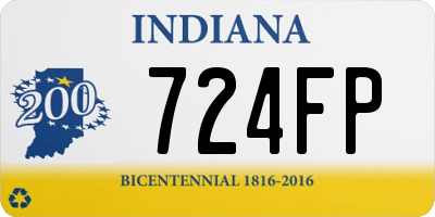 IN license plate 724FP