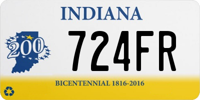 IN license plate 724FR