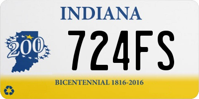 IN license plate 724FS