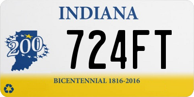 IN license plate 724FT