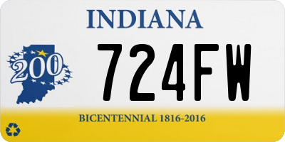 IN license plate 724FW