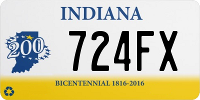 IN license plate 724FX
