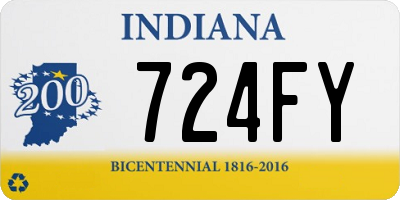 IN license plate 724FY