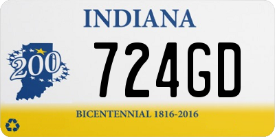 IN license plate 724GD