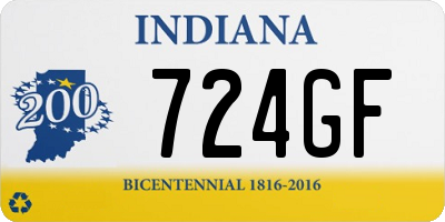 IN license plate 724GF