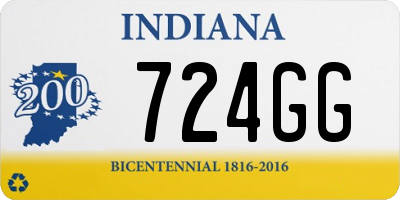 IN license plate 724GG