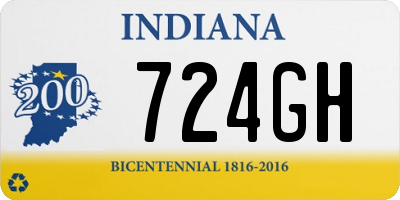 IN license plate 724GH