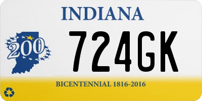 IN license plate 724GK